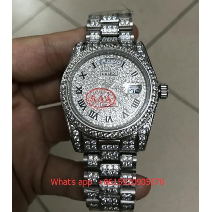 Rolex Daytona fully iced diamond watch in sliver in 96390