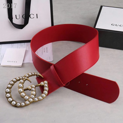 Gucci Big buckle belt for Women GG 7cm width belt  in 105123