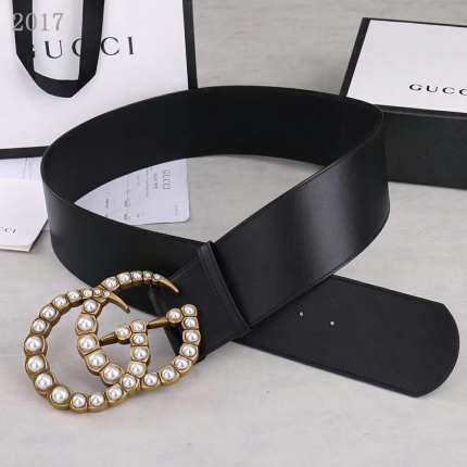 Gucci Big buckle belt for Women GG 7cm width belt  in 105124