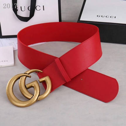 Gucci Big buckle belt for Women GG 7cm width belt  in 105125
