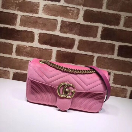 Gucci High quality Velvet shoulder Handbags in 108455