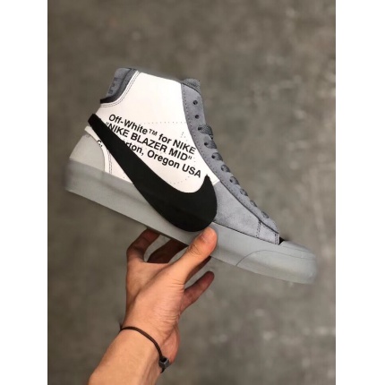 2018 New OFF White 1 A1 Blazer Mid Grim Reaper OW Sneakers  in 111469