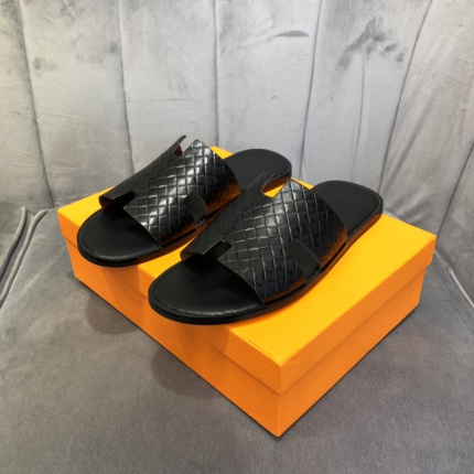 New Arrivals To quakity Hermes High-end cowhide Slippers For Men size 38-46   in 128677