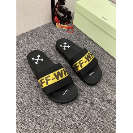 New Arrivals OFF White Slides For Men in 131368