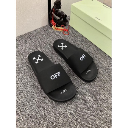 New Arrivals OFF White Slides For Men in 131369