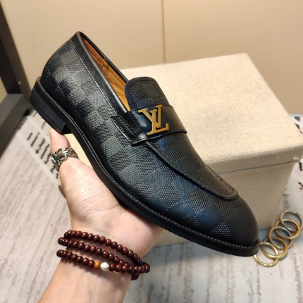 Louis Vuitton Leather Loafers For Men in 138043