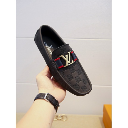 Louis Vuitton Leather Loafers For Men in 138048