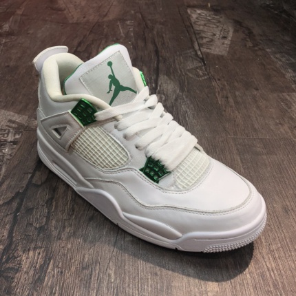 New Arrivals Air Jordan 4 Retro Green Metallic Sneakers For Men in 145233