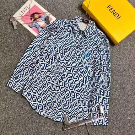 Fendi Long-Sleeved Polo Shirts for Men in 146729