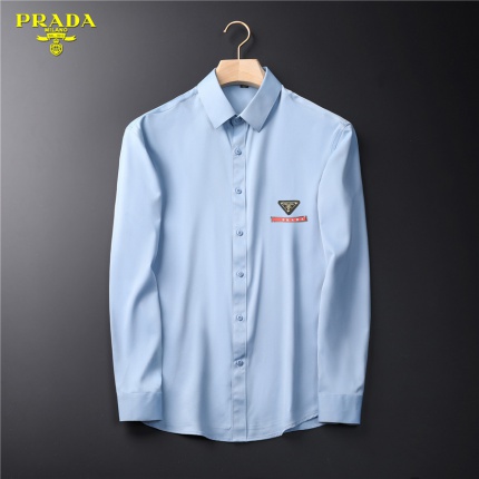 New Arrivals Prada Long Sleeve Shirts For Men in 149544