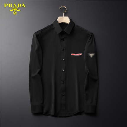 New Arrivals Prada Long Sleeve Shirts For Men in 149547