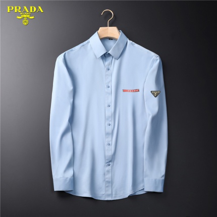 New Arrivals Prada Long Sleeve Shirts For Men in 149548