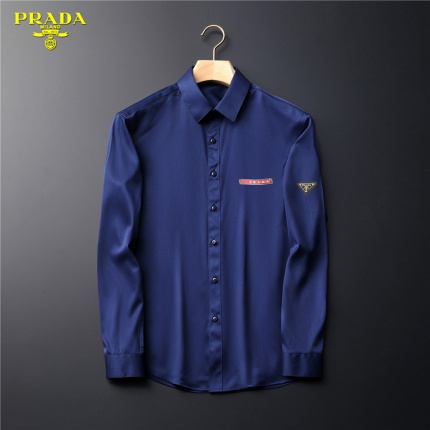 New Arrivals Prada Long Sleeve Shirts For Men in 149549