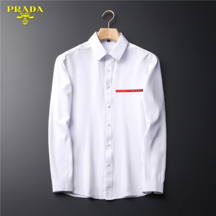 New Arrivals Prada Long Sleeve Shirts For Men in 149550