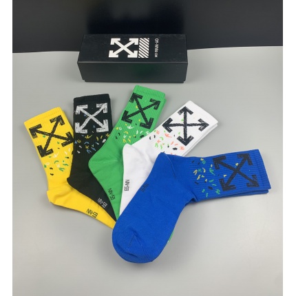 New Arrivals Off White Socks A pack in 149800