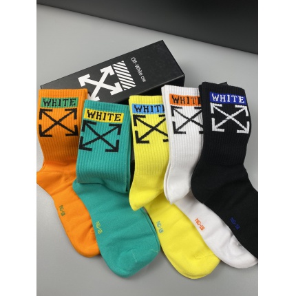 New Arrivals Off White Socks A pack in 149801