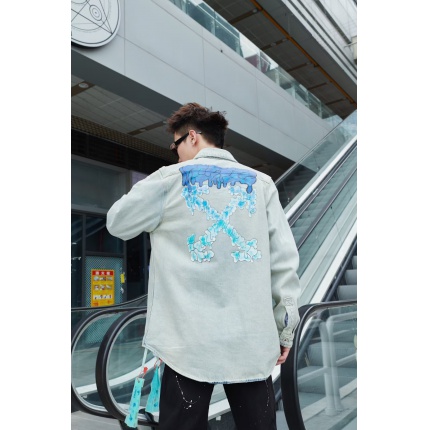 New Arrivals Off White Demin Thin Jackets Shirts For Men in 151503