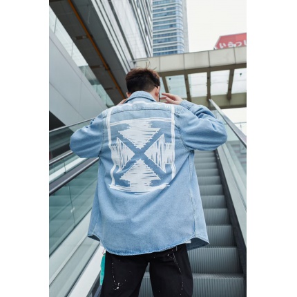 New Arrivals Off White Demin Thin Jackets Shirts For Men in 151504