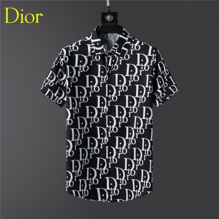New Arrivals Dior Short Sleeve Shirts For Men in 155389