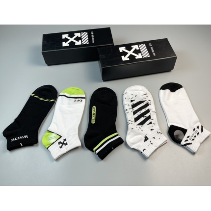 New Arrivals Off White Socks a Pack in 155420