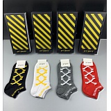 New Arrivals Off White Socks a Pack in 155422