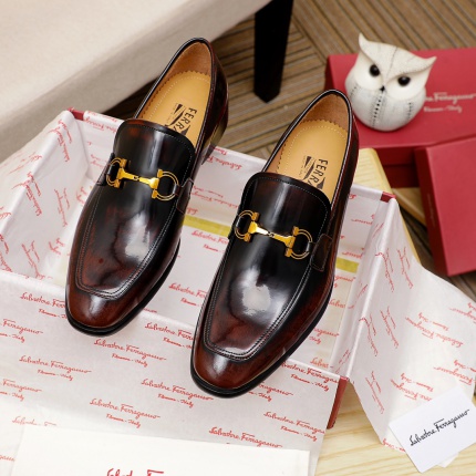 New Arrivals Ferragamo Leather Shoes For Men in 155575