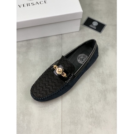 New Arrivals Versace Leather Loafers For Men in 155892