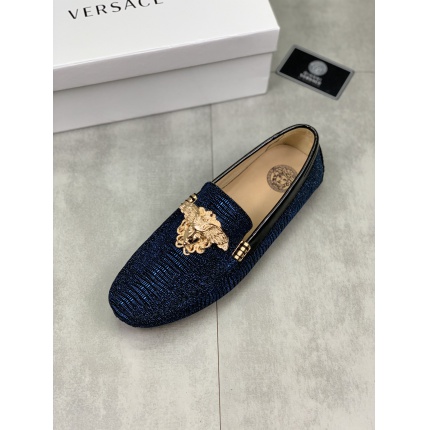 New Arrivals Versace Leather Loafers For Men in 155894