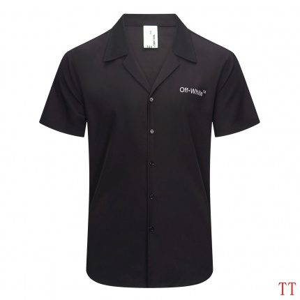 New Arrivals OFF White Short  Sleeved Shirts for Men in 156397