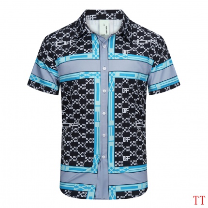 New Arrivals OFF White Short  Sleeved Shirts for Men in 156399