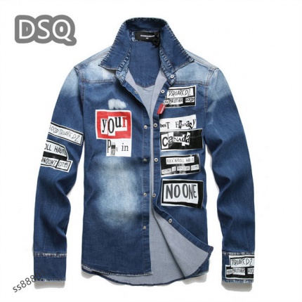 New Arrivals Dsquared2 Demin Outfit Shirts For Men in 157798