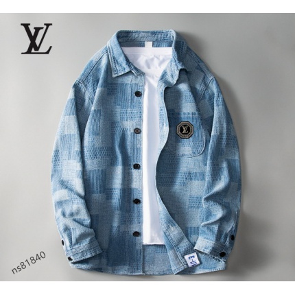 New Arrivals Louis Vuitton Demin Shirts For Men in 157807
