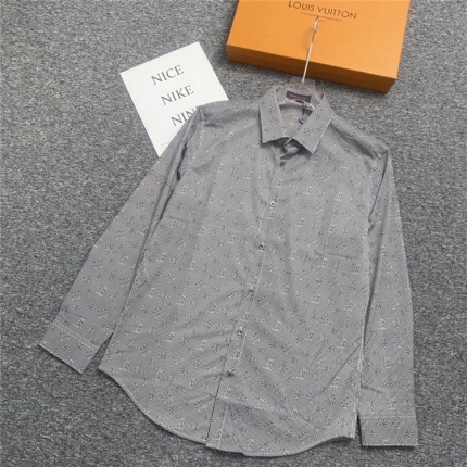 New Arrivals Louis Vuitton Long Sleeve Shirts For Men in 160038