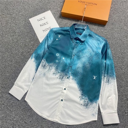 New Arrivals Louis Vuitton Long Sleeve Shirts For Men in 160040