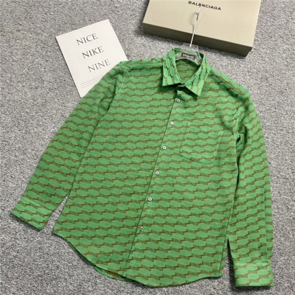 New Arrivals Balenciaga Long Sleeve Shirts For Men in 160049