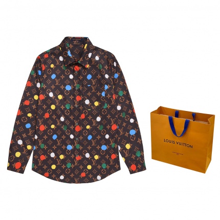 New Arrivals Louis Vuitton Long Sleeve Shirts For Men in 168008