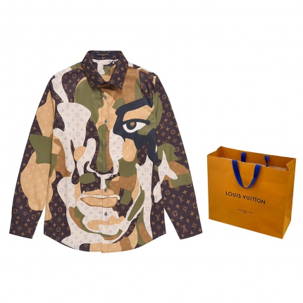 New Arrivals Louis Vuitton Long Sleeve Shirts For Men in 168010