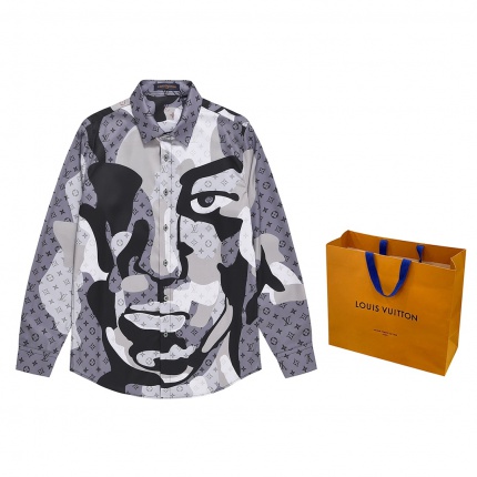New Arrivals Louis Vuitton Long Sleeve Shirts For Men in 168011