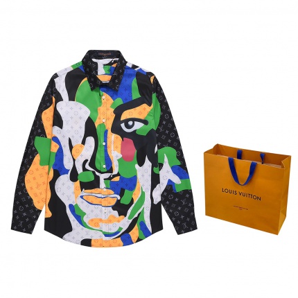 New Arrivals Louis Vuitton Long Sleeve Shirts For Men in 168012