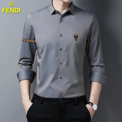 Fendi Long-Sleeved Polo Shirts for Men in 169606