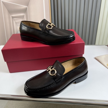 New Arrivals Ferragamo Real Leather Shoes For Men in 183664