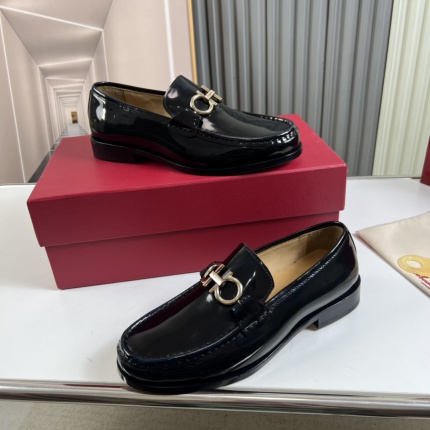 New Arrivals Ferragamo Real Leather Shoes For Men in 183673