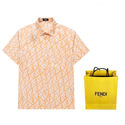 New Arrivals Fendi Short Sleeve Shirts For Men in 184009