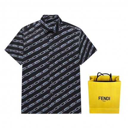 New Arrivals Fendi Short Sleeve Shirts For Men in 184011