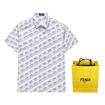 New Arrivals Fendi Short Sleeve Shirts For Men in 184012