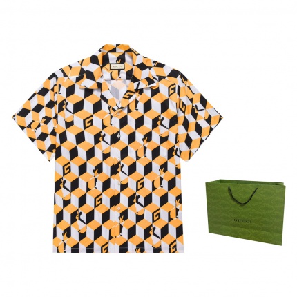 New Arrivals Gucci Short Sleeve Shirts For Men in 184016