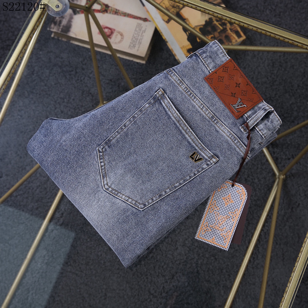 Cheap Louis Vuitton Jeans for Men in 183770, $65 USD- [IB183770] - Replica Louis Vuitton Jeans for Men