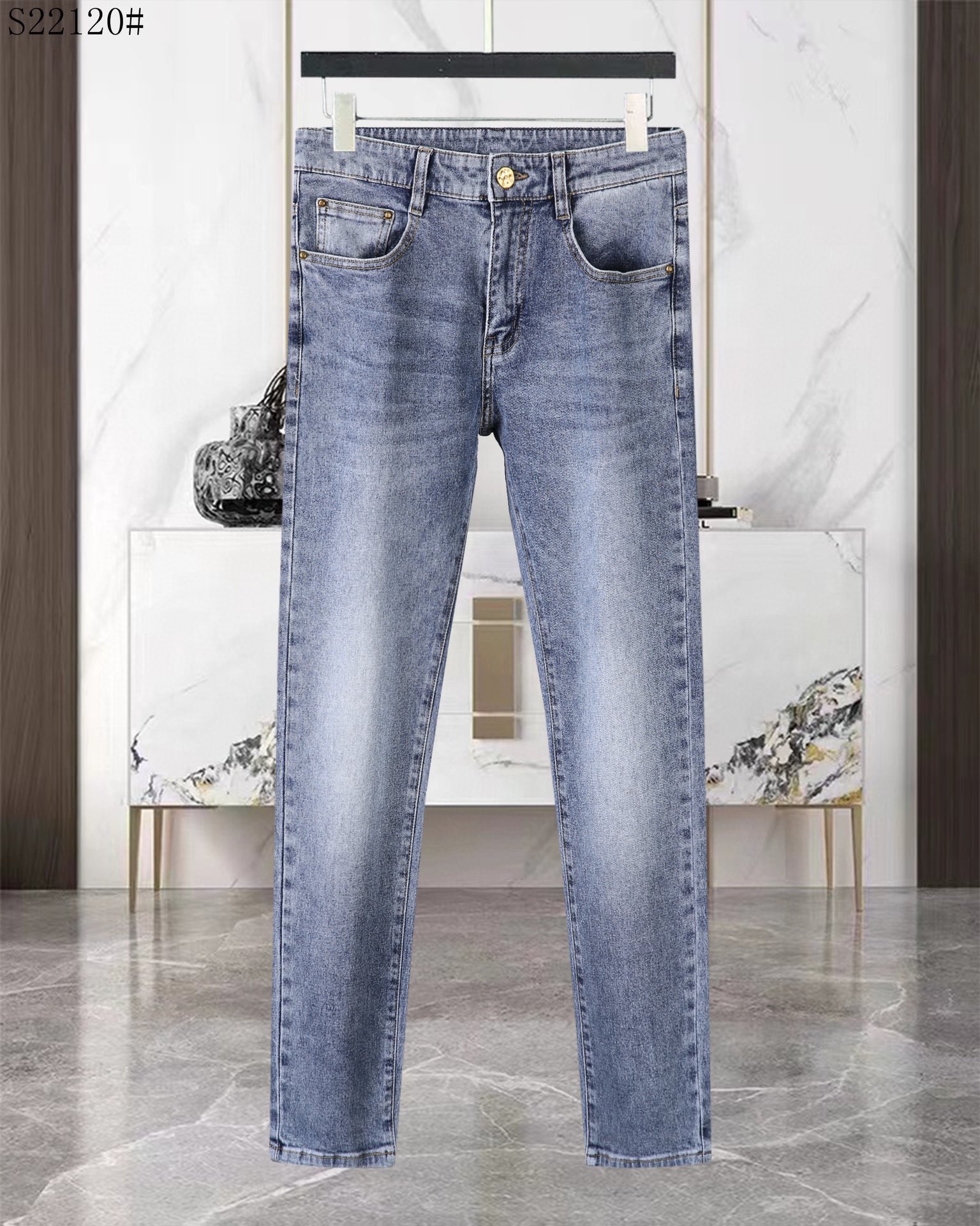 Cheap Louis Vuitton Jeans for Men in 183770, $65 USD- [IB183770] - Replica Louis Vuitton Jeans for Men
