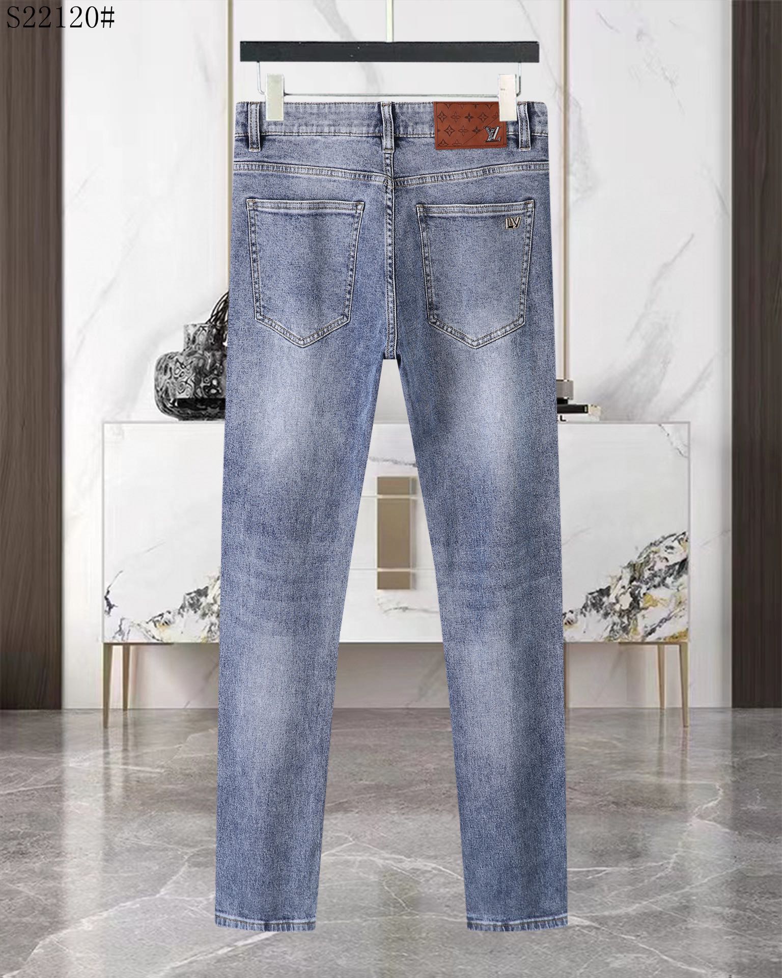 Cheap Louis Vuitton Jeans for Men in 183770, $65 USD- [IB183770] - Replica Louis Vuitton Jeans for Men