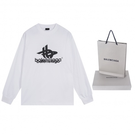 New Arrivals Balenciaga Long Sleeve T-Shirts For Men in 192206